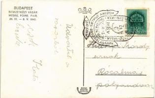 1940 Budapest XIV. Nemzetközi Vásár, pavilonok, Debrecen Cafe Restaurant + "BNV" So. Stpl