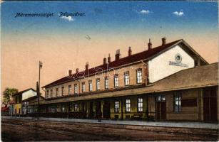 1921 Máramarossziget, Sighet, Sighetu Marmatiei; pályaudvar, vasútállomás / railway station (Rb)