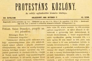 1889-1951 Erdélyi egyházi újságok gyűjteménye, össz. 19 db: 1889 Protestáns Közlöny XIX. évf. 41. és...