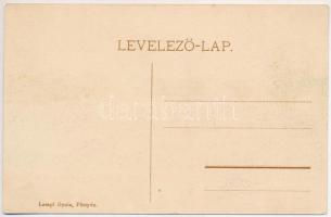 Pöstyén, Piestany; Vág melletti malmok, úszó hajómalom. Lampl Gyula kiadása / Váh river, floating sh...