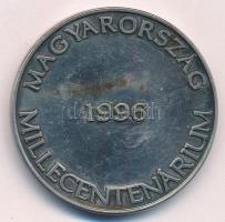 Lapis András (1942-) / Szabó Géza (1939-) 1996. Magyarország Millecentenárium / Rabszolganők fém emlékérem (42mm) T:XF karc, patina