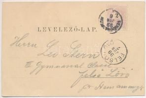 1899 (Vorläufer) Fehértemplom, Ung. Weisskirchen, Bela Crkva; Lövölde, Vendel utca, vasútállomás, Gu...