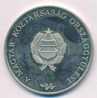 ~1989. A Magyar Köztársaság Országgyűlése / Parlament- Budapest fém emlékérem (40mm) T:AU (PP) patina, ujjlenyomat