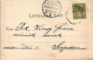 1902 Lippa, Lipova; Solymosi vár, Máriaradna. Gregor Fischer kiadása / Cetatea Soimos / castle ruins...