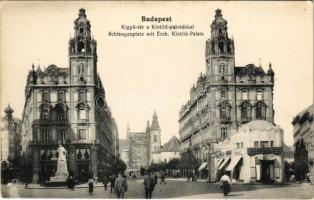 1915 Budapest V. Kígyó tér a Klotild palotákkal, Skriván Ferenc üzlete (EK)