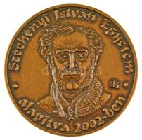 Lebó Ferenc (1960-) &quot;Széchenyi István Egyetem&quot; bronz emlékérem dísztokban (42,5mm) T:UNC