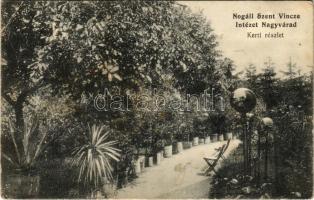 Nagyvárad, Oradea; Nogáll Szent Vince Intézet, kert részlet / school, garden (fl)