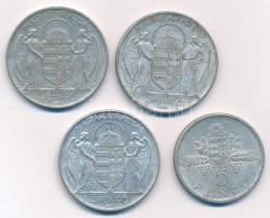 1943. 5P Al "Horthy Miklós születésének 75. évfordulójára (3x) + 1945. 5P Al "Parlament&qu...