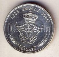 Dánia 1960. 5K Ag "Ezüstlakodalom" T:1