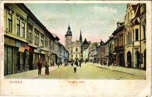 Kassa, Kosice; Forgács utca, üzletek / street view, shops (EB)