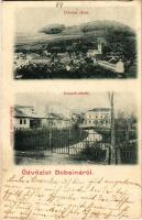 1904 Dobsina, Dobschau; látkép, Kossuth sétatér. Kökler Arthur kiadása / general view, promenade, square (Rb)