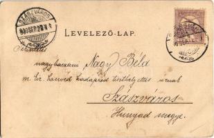 1900 Segesvár, Schässburg, Sighisoara; Iparegylet, cukrászda, kávézó. Nagybaczoni Nagy Béla M. kir. ...