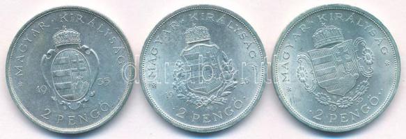 1935. 2P Ag "Pázmány" + 1935. 2P Ag "Rákóczi" + 1936. 2P Ag "Liszt Ferenc&q...