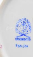 Herendi Apponyi mintás porcelán hamutál, kézzel festett, jelzett, apró kopásnyomokkal, 11x7,5x2 cm