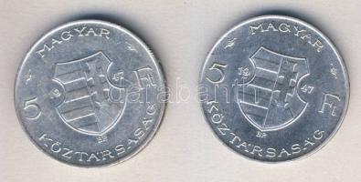 1947. 5Ft Ag "Kossuth" (2x) T:2/3,3