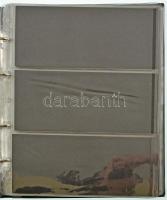 Műbőr kapcsos bankjegytartó album 33db berakólappal (a lapok vegyesen kettes és hármas osztásúak), h...