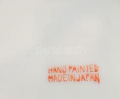 2 db japán porcelán csészealj, kézzel festett, jelzett, apró kopásnyomokkal, d: 14 cm