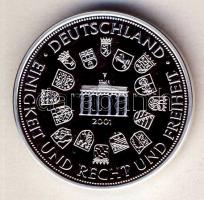 Németország 2001. "Német állatvilág - gólya" Ag 15g emlékérem T:PP