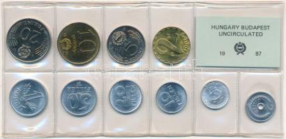 1987. 2f-20Ft (10xklf) érmés forgalmi sor fóliatokban T:UNC Adamo FO20