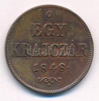 1848. 1kr Cu T:AU,XF  Adamo B1