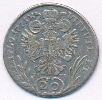 1771G / IB-FL 20kr Ag "II. József" Nagybánya (6,37g) T:VF Huszár: 1843., Unger III.: 1306....