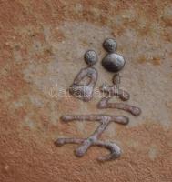 Kosár fekete-fehér üveg. Többrétegű, anyagában színezett, hibátlan 25 cm