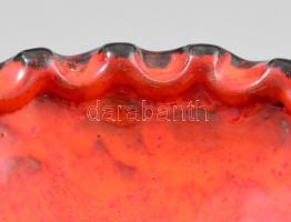 Mihály Béla kerámia dísztál. Mázas kerámia, jelzett, hibátlan 23 cm