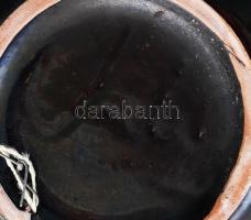 Mihály Béla kerámia dísztál. Mázas kerámia, jelzett, hibátlan 23 cm