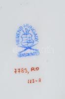 Herendi Rothschild mintás porcelán hamutál. Kézzel festett, jelzett, apró kopásnyomokkal, 9x13,5 cm