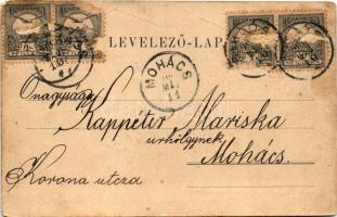 1900 Siklós, Városháza, vár környéke, Takarék és Hitelintézet, Kürschner Mór üzlete és saját kiadása...