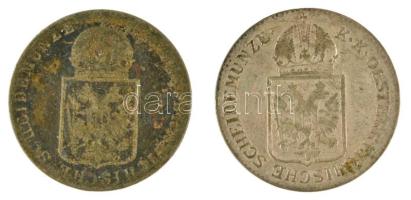 Ausztria 1849A 6kr Ag + 1849C 6kr Ag T:VF,F patina  Austria 1849A 6 Kreuzer Ag + 1849C 6 Kreuzer Ag C:VF,F patina Krause KM#2200