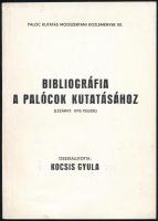 Kocsis Gyula: Bibliográfia a Palócok kutatásához (Lezárva 1970 végén). hn. cca. 1970, kn. Papírkötés kisebb beázással a lapok alján.