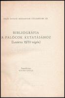 Kocsis Gyula: Bibliográfia a Palócok kutatásához (Lezárva 1970 végén). hn. cca. 1970, kn. Papírkötés...