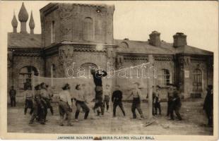 Siberia, Japanese soldiers playing volley ball / Japán katonák röplabdáznak Szibériában