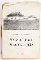 Györffy István: Magyar falu, magyar ház. Sajtó alá rendezte és a bevezetőt írta: Györffy György. Györffy István Munkái II. köt. Bp., 1943, Turul (&quot;Jövő&quot;-ny.), 231+(1) p.+ LXIV (fekete-fehér fotók) t.+1 (kihajtható térkép, Borsod vármegye település formái, 32x23 cm). Papírkötésben, sérült, széteső állapotban, intézményi bélyegzőkkel.