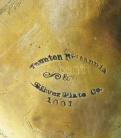 Taunton Britannia kávés-teás készlet, össz. 4 db , ezüstözött alpakka, mindegyik oldalán garavírozot...