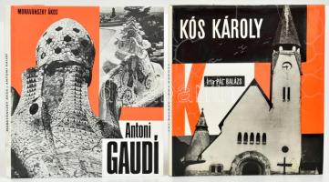 Architektúra sorozat 2 kötete: Pál Balázs: Kós Károly. Bp., 1983, Akadémiai Kiadó. Második kiadás. Fekete-fehér képekkel illusztrálva. Kiadói nylon-kötés, kiadói papír védőborítóban. + Moravánszky Ákos: Antoni Gaudí. Bp., 1984, Akadémiai Kiadó. Második kiadás. Kiadói kartonált papírkötés.