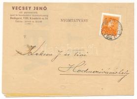 1933 A Vecsey gumiszíj tökéletes. Vecsey Jenő okl. gépészmérnök ipari és kereskedelmi részvénytársas...