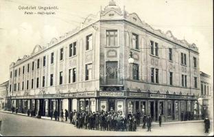 Ungvár White Ship building with shops of Steinfeld,Halász,Rosenfeld,Jakubek,Krausz,Boross,Beer etc. (EK)