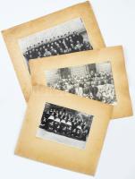 cca 1940-43 össz. 3 db osztályfotó. 1942/43 évi Budapestiu M. Kir. Postanövendék Szaktanfolyam Távirásu Tagozatának igazgatója, előadói és végzett növendékei, L'art Fotószalon, Bp. + 1940 Csillaghegy, Miasszonyunkról elnevezett leányiskola IV. osztály, Marga Mária felvételee + 1942 ismeretlen helyszín