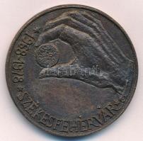 Orr Lajos (1952-) 1978. "10 éves az Alba Regia csoport 1968-1978, Székesfehérvár" bronz em...