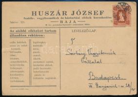 Bajai reklám- és levelezőlapok, Huszár József vegyi termékek és Kutasi Jenő festékkereskedő, 3 db