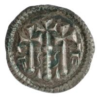 1116-1131. Denár Ag "II. István" (0,53g) T:AU patina Hungary 1116-1131. Denar Ag "Ste...