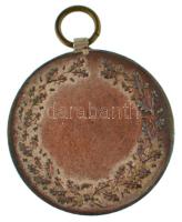 1906. "Budapesti Turul Kerékpár Kör 1906" ezüstözött bronz emlékérem füllel (30mm) T:XF az...