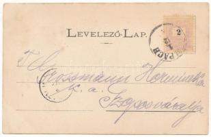 1899 (Vorläufer) Korompa, Krompach, Krompachy; Sodronykötél pálya és vaskohó a vasgyárban. Balkányi ...