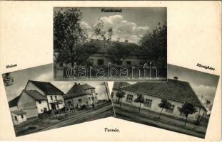 Tornóc, Trnovec nad Váhom (Vágsellye, Sala); malom, postahivatal, községháza / mill, post office, town hall