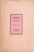 Ararát. Magyar zsidó évkönyv az 1944. évre. Szerk.: Komlós Aladár. Bp., 1944, Országos Izr. Leányárvaház (Hungária-ny.), 155+(5) p.+ 4 (kétoldalas) t. Kiadói papírkötés, sérült, a könyvtesttől elváló borítóval, az 1-16. oldalak kijárnak.