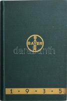 1935 Bayer Magyar Pharma gyógyszerárú RT határidőnapló sok reklámmal, kitöltetlen, hibátlan állapotban