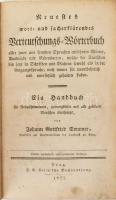 Sommer, Johann Gottfried: Neuestes Wort- und facherklärendes Verteutschungs-Wörterbuch. Prága, 1825, J.G. Calve'sche Buchhandlung. V+1+570+2 p. Korabeli félbőr kötésben, sérült gerinccel, kopott borítóval, sérült kötéssel, egy sérült és részben javított lappal.