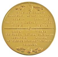 1993. "Magyarország-Anglia 6:3 - 1953. Nov. 25." aranyozott fém emlékérem tokban (42,5mm) ...